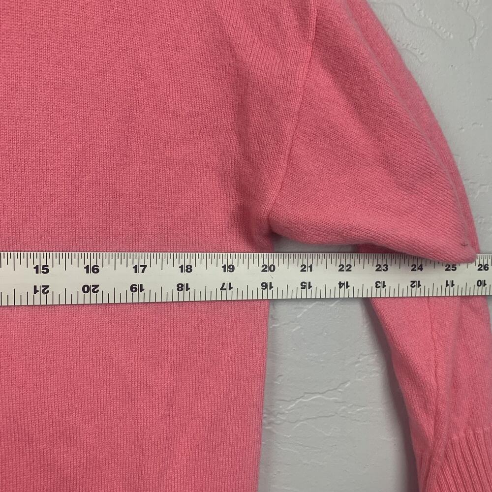 J. McLaughlin Sweater Womens Small Pink 100% Cashmere Crewneck Pullover Knit - Picture 4 of 6